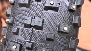 This video is about the new VeeTire Studded Snowshoe XL fatbike tire.