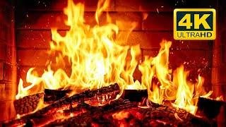  Cozy Fireplace 4K (12 HOURS). Fireplace with Crackling Fire Sounds. Crackling Fireplace 4K