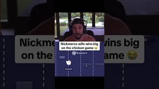 Nickmercs wife wins big on the chicken game #roobet #onlinecasino #777 #cardgames #blackjack #gamble