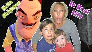 Hello Neighbor In Real Life in the Dark | DavidsTV