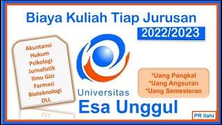 Biaya Kuliah Universitas Esa Unggul 2022/2023