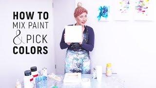 (26) Mixing PAINT & Picking COLORS  acrylic pouring tutorial beginner