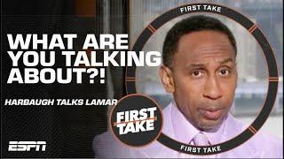 Stephen A. calls John Harbaugh out for LYING about Lamar Jackson?!  | First Take