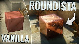 Comparing Roundista R13 LabPBR Texture Pack with Vanilla Minecraft