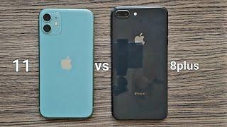 iPhone 11 vs iPhone 8 plus  speed test