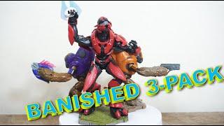 World of Halo Banished Elite Mercenary Grunt Conscript 3-pack 4" Jazwares Action Figure Review!