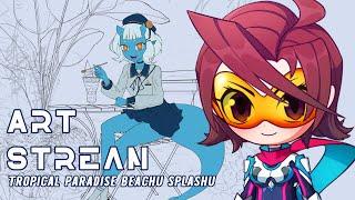 Art | Tropical Paradise Beachu Splashu