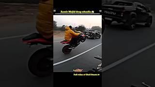 Aamir Majid drag wheelie #shorts #ktm#viral #motovlog #accident #bikerider #bike #rider