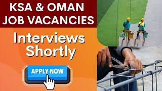 Saudi Arabia, Oman Jobs 2024 | Hiring for Construction, EPC, Oil & Gas, Maintenance & More, Huntsjob