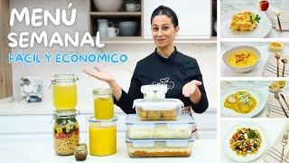  MENÚ SEMANAL Fácil y ECONÓMICO con Ingredientes Simples ¡Come Bien SIN GASTAR MUCHO!" ️