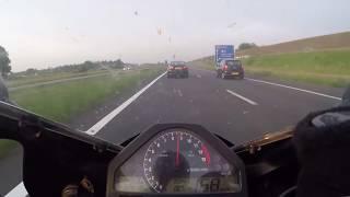 CBR1000RR Repsol Chasing Porsche 911 Turbo & Bimmer