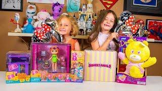 Surprise Toy Opening Squeezamals Boxy Girls and Doodle Bear Toys for Girls Kinder Playtime