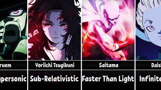 Fastest Anime Characters of All Time