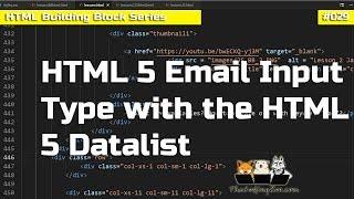 HTML Email Input with Datalist | HTML 5 Email Input Type