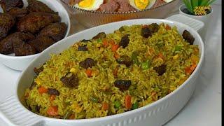 How to cook fried rice . | Beef fried rice for a get together.