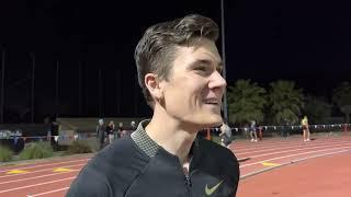 Jakob Ingebrigtsen runs for the World standard and the win at Sound Running Track Meet