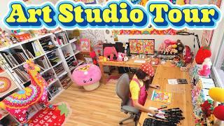 Art Studio Tour  My Colorful Maximalist Cozy Art Room