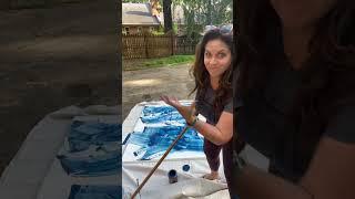 Push the envelope! Painting an abstract with different tools #paintingshorts