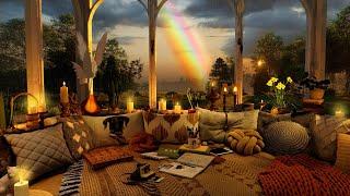 Watch the Rainbow from your Bay Windows ️ 3H Ambience with Relaxing Rain Sounds & more