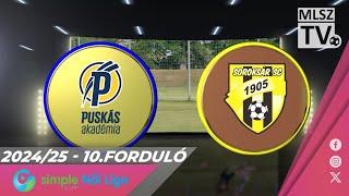 Puskás Akadémia FC - Soroksár SC | 3-0 | Simple Női Liga | 10. forduló | MLSZTV