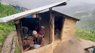 Villagers of the highlands of Nepal enjoying the green rainy season with their pets.