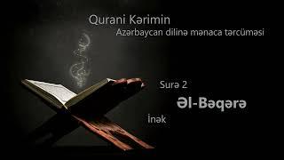 2. Əl-Bəqərə surəsi | Qurani Kərimin Azərbaycan dilinə mənaca tərcüməsi