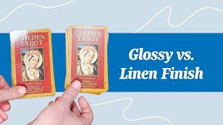 GLOSSY vs. LINEN FINISH - Golden Tarot by Kat Black