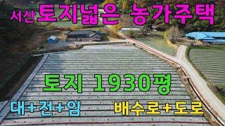 [물건번호 214번] 서산 부석면 1930평 농가주택입니다. 지인분들과 농막놓고 생활하시다가 전원주택 건축 하셔도 좋을 위치의 토지입니다