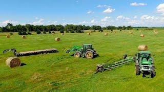 Hauling Large Round Bales in South Dakota