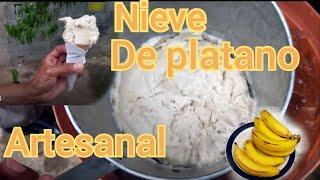 Como hacer nieve de plátano (ARTESANAL) fácil, explicado desde cero.