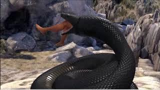 Titanoboa Eats Girl Near Volcano (Snake Vore)