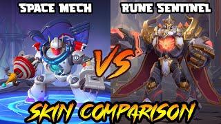 ATLAS RUNE SENTINEL MSC SKIN VS. SPACE MECH STARLIGHT SKIN - MLBB SKIN COMPARISON SERIES