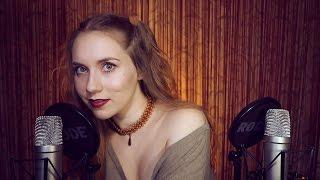 ASMR NEW MIC TEST  Ear to Ear WHISPER, random TRIGGER WORDS, book sounds, ACCENT+ some kisses
