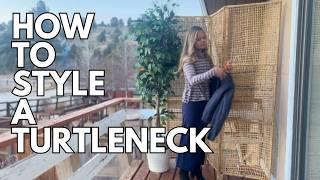 How to STYLE A TURTLENECK | MODEST OUTFITS | Frugal Living Christian Homemaking