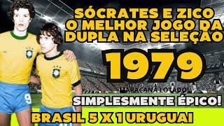 ÉPICO ! CHOCOLATE! O MELHOR JOGO DE SÓCRATES E ZICO NA SELEÇÃO! BRASIL 5 X 1 URUGUAI - 1979