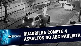 Quadrilha comete 4 assaltos, na mesma noite, no ABC Paulista | SBT Brasil (07/08/19)