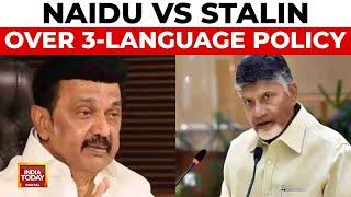 Chandrababu Naidu-MK Stalin Clash Over NEP: Stalin Calls All-Party Meet, BJP Launches Campaign