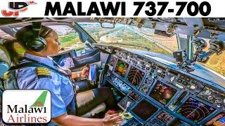 Malawi Boeing 737 Cockpit to Zambia & Zimbabwe