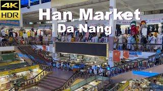 4K HDR | Walking Han Market in Da Nang City | Vietnam 2023 - With Captions