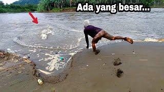 JALA IKAN DI SUNGAI, TEPAT DI SARANG IKAN BESAR,,!!! best net fishing