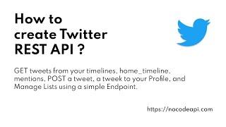 How to Create Twitter REST API