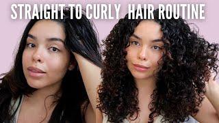 BRINGING MY CURLS BACK TO LIFE *straight to curly hair routine*
