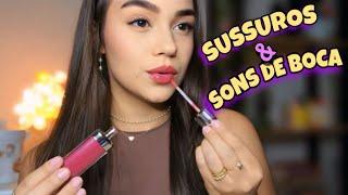 ME MAQUIANDO COM SUSSURROS E SONS DE BOCA - ASMR 🩶