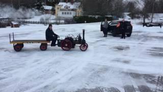 4 1/2" scale Burrell Traction engine in the snow