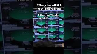 3 Things that KILL your winrate in Poker #poker #pokerstrategy #onlinepoker