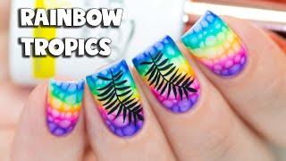 Tropical Rainbow Nail Art with Indigo Glass Collection