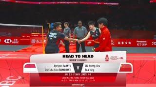 APRIYANI RAHAYU / SITI FADIA RAMADHANTI VS LIU SHENG SHU / TAN NING | WORLD TOUR FINALS 2023