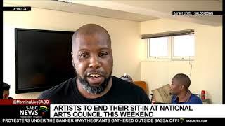 Artists to end their sit-in at National Arts Council this weekend