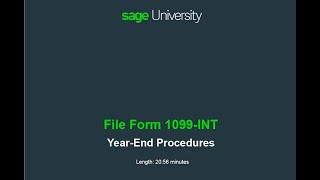 Sage 300 CRE Year End: File Form 1099-INT (Nov 2020)