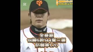 内海哲也の全盛期 #プロ野球 #巨人 #最多勝 #内海哲也 #長野久義